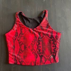 ABS2B Fitness Apparel Snake Skin- Reversible Sports Bra Crop Tank